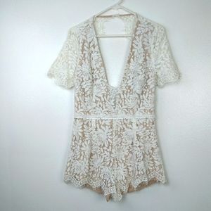 Tobi Romper White Lace XL